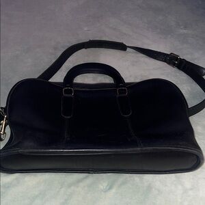 Classic Coach Black Leather Bag
